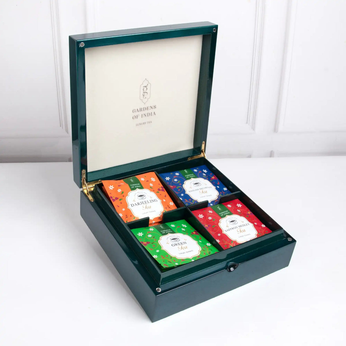 Signature Tea Collection Signature Sapphire Tea Box - 4 variants, 32 Tea Bags – Gardens Of India