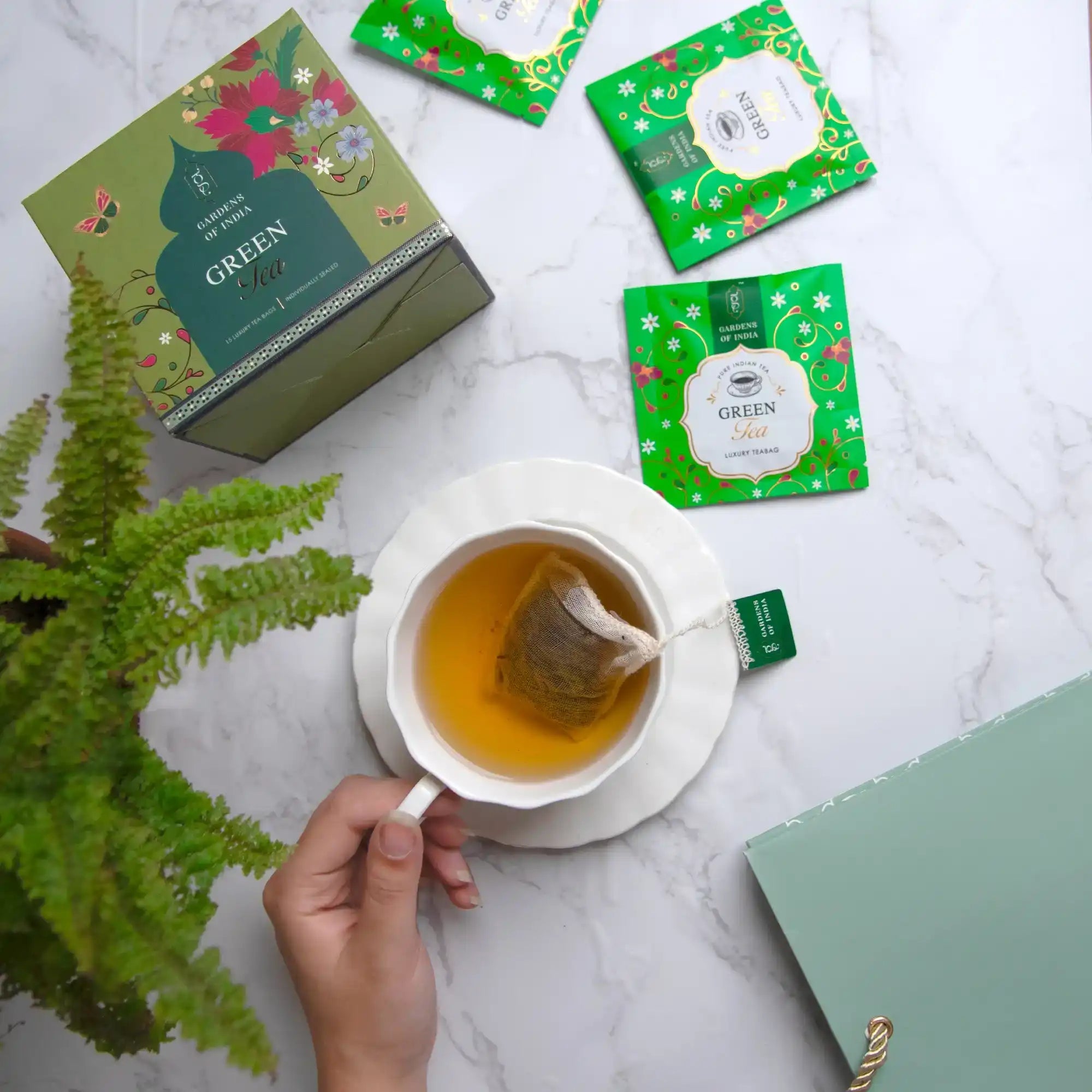Indian Passion  25 Tea Bags  Organic Green Tea Online  Luxmi Estates
