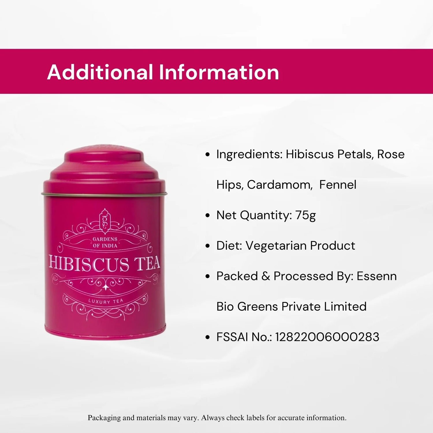 Hibiscus Tea Tin Can