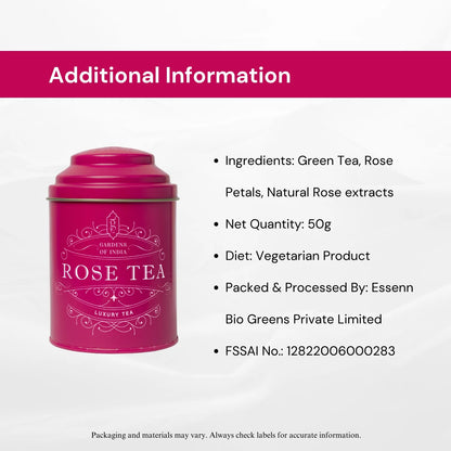 Rose Tea Tin Can