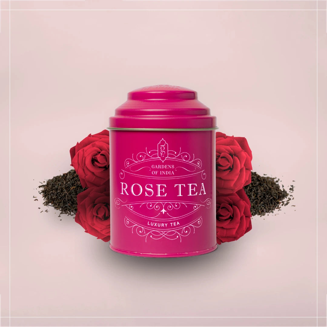 Rose Tea Tin Can